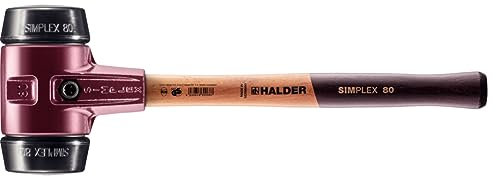Halder 3002080 80 mm 3002 Rubber Simlpex EH Soft-Face Mallet - Multi-Colour