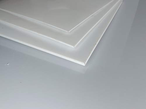 Platte aus PTFE, weiß, 195 x 195 x 6,0 mm (Teflon) Zuschnitt PTFE Dichtung