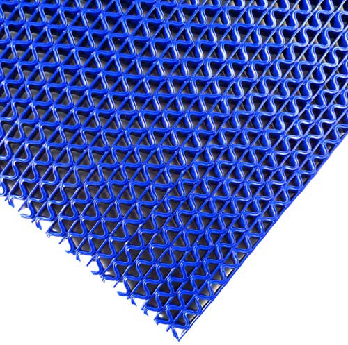 VinWave Mini-Bodenmatte für Schwimmbad, Dusche, Sauna, Spa, Badewanne, Spritzschutz, Wasserablauf, nasser Boden, rutschfest, für drinnen und draußen, von MattingExperts (90 x 200 cm), Blau