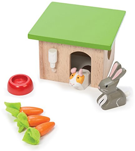 Le Toy Van - Wooden Daisylane Bunny & Guinea Accessories Play Set For Dolls Houses | Dolls House Furniture Sets - Suitable For Ages 3+