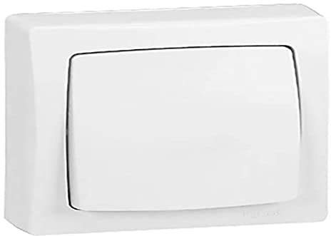 Legrand 086003 Interrupteur Bipolaire Appareillage Saillie Complet, Blanc