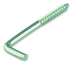 suki 25 Stück Schraubhaken 40 x 3,0 mm gerade verzinkt Holzgewinde, 6175026