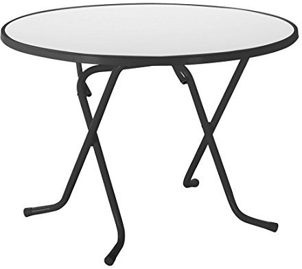 BEST 26521050 Scherenklapptisch Primo rund, Durchmesser 100 cm, anthrazit