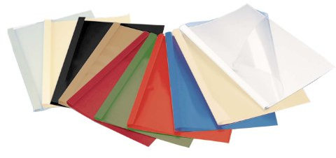 25 Thermobindemappen, Leder farbig, 4.0 mm - blau