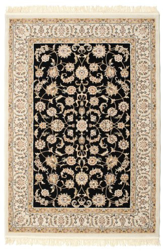 RugVista Nain Neizar, Teppich, Orientalische Naher Osten Traditionelle Nain, 140 x 200 cm, Rechteckig, Niedriger Stapel, Wohnzimmer, Esszimmer, Schlafzimmer, Nur chemische Reinigung, oeko_tex_100, Bei
