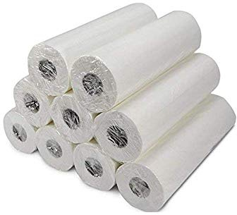 VIDIMA Ärztekrepp 39 cm x 50m, 2-lagig | 9 Rollen | hochwertig weiße Liegenabdeckung Liegenabdeckrollen | doppelschichtige perforierte Papierrolle 132 Abrissen | ideal für Krankenhäuser