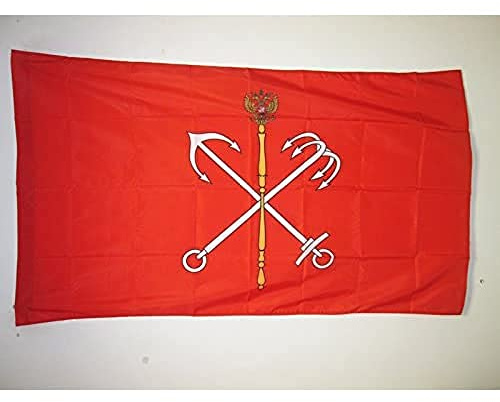 AZ FLAG Drapeau Saint-Pétersbourg 150x90 cm Russe Polyester 100D Fourreau | Usage intérieur et extérieur Drapeau décoratif coutures doubles et bords renforcés avec fourreau pour mât