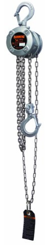 Harrington CX003 Mini Hand Chain Hoist, Hook Mount, 1/4 Ton Capacity, 10' Lift, 8.5 Headroom, 0.8 Hook Opening