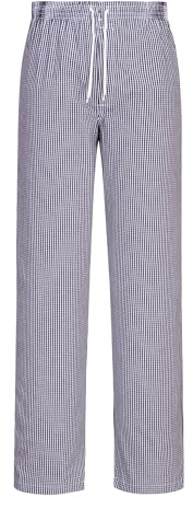 Bromley Chef Pantalon Taille élastique 100% coton alimentaire Restauration de travail, Bleu (Pied de Poule), X-Small