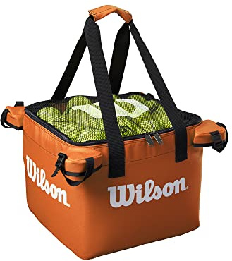 Wilson Cesto per Palline da Tennis, Tennis Teaching Bag, capacità 150 Palline, Arancione, WRZ541100