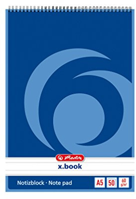 10x Spiral-Notizblock / Schreibblock / DIN A5 / liniert