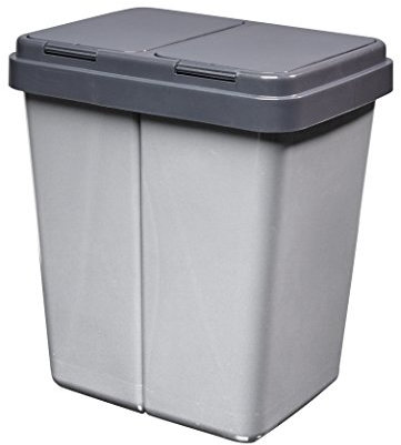 Alpfa ap gmbh Müllbehälter 2 x 30 L Duo Bin #3 - Made in Europe inkl. 2 Ersatzfedern