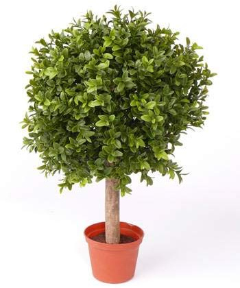 artplants.de Künstliche Buchskugel Tom auf Stamm, 252 Blätter, 35cm, Ø 25cm