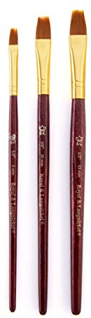 Royal & Langnickel RSET-9148 – guld Taklon set med 3 delar kamborste