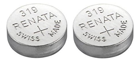 2 x Renata 319 Watch Battery Swiss Made Silver Oxide 1.5 v(SR527SW)