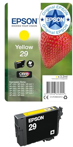 Epson,235M145,Original AA829 TinteErdbeere, XP-235 XP-332XP-335 XP-432 XP-435 XP-245 XP-342XP-345 XP-442 XP-445 XP-247 XP-257 XP-255 XP-352 XP-355 XP-452 XP-455, (gelb)