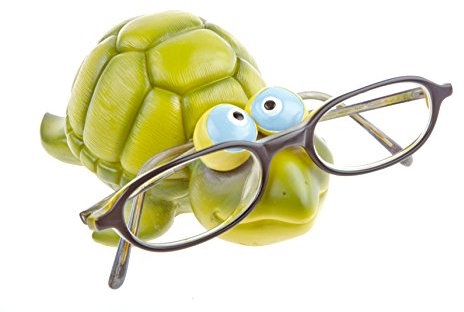 by-Bers Brillenhalter Schildkröte, handbemalt, echt lustig, ein Muss für Schildi Sammler, aus Polyresin, schön für die erste Brille,
