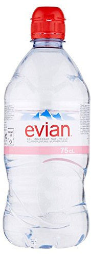 ( 12 Pack ) Evian Sportscap Water Bottles 75cl