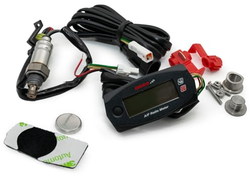 Gemischverhältnisanzeige inkl. Lambdasonde (passiv) KOSO MINI 4 LCD, für 4-Takt-Motoren