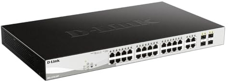 D-Link DGS-1210-24P Switch Smart Web Manageable 24 Ports Gigabit 10/100/1000mbps avec POE - Idéal pour Entreprise Administration et Réseaux Gérés