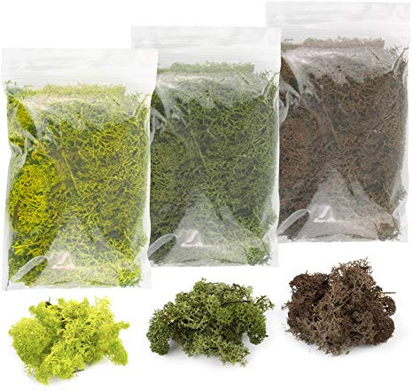 War World Scenics Lichen Flechte Modell Moos Laub Multipacks 3 x 20g (Hellgrün, Dunkelgrün, Braun) - Railway Wargame Tabletop Gelände Landschaft Baum Busch Hecke Diorama Basing