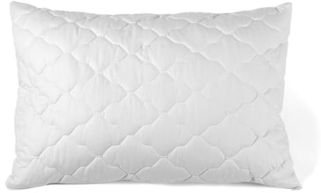 Softsan Mikrofaser Kissen Bio Hygienic 40x60 cm allergikergeeignet Kopfkissen mit Bio Baumwoll-Bezug, gesteppt, waschbar