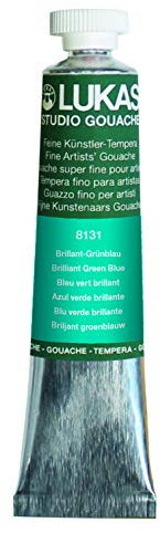 LUKAS STUDIO GOUACHE 20 ml - Künstler-Gouache in Premium-Qualität - Farbton Brilliant-Grünblau