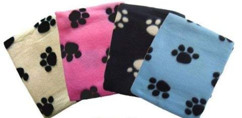 SMALL PET TOUCH BLANKET FOR DOG CAT BED SOFT FLEECE NEW 70CM X 73 CM Black