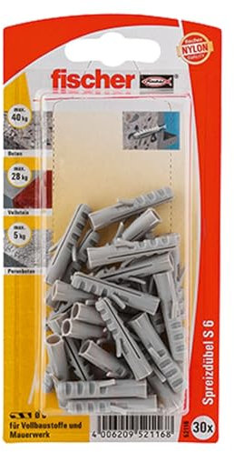 Fischer Dübel S 6 GK SB-Karte, 52116