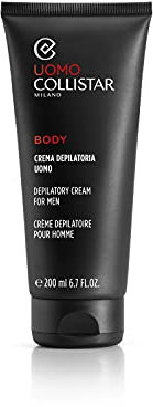 Collistar Linea Uomo Crema Depilatoria Corpo, elimina perfettamente i peli senza irritare l'epidermide, contiene olio di jojoba, cera d’api ed estratto di malva, 200ml