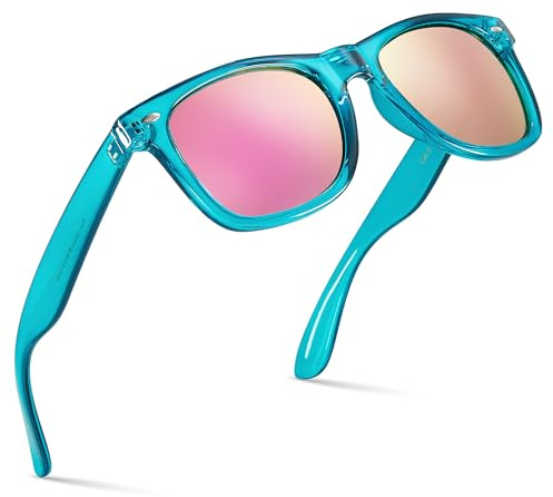 Retro Rewind Translucent Frame Colorful Neon 80s Sunglasses for Men Women - Reflective Mirrored Lens