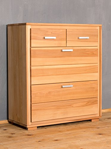 Woodline 30 Schuhschrank Schuhkipper Genf 91 cm Kernbuche massiv geölt/gewachst, Ausführung der Schubladen:mit normalen Auszug