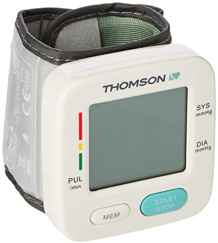 THOMSON Sfigmomanometro da polso Cardio W6, molto completo, alta affidabilità e precisione, conforme alle raccomandazioni dell'Alta Autorità Sanitaria, per 2 utenti con 90 misure ciascuna