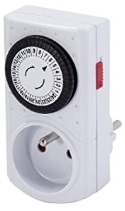 CHACON 54010 Timer Meccanico Bianco, Presa Fr