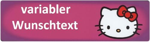 Schilderfeuerwehr Lustiges Fun Schild Hello Kitty selbst gestalten, Personalisieren und konfigurieren Türschild Namensschild Comic-Figuren