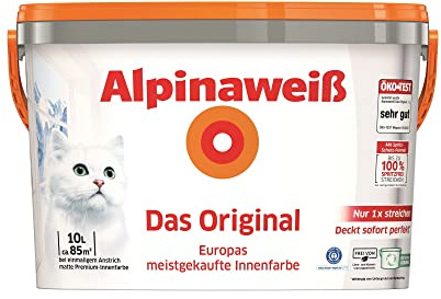 ALPINA Alpinaweiß 10 Liter Farbe Wandfarbe Das Original
