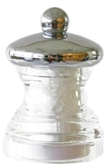 Bisetti 189117 - Macinasale in Materiale Acrilico, 6,5 cm, Colore: Trasparente