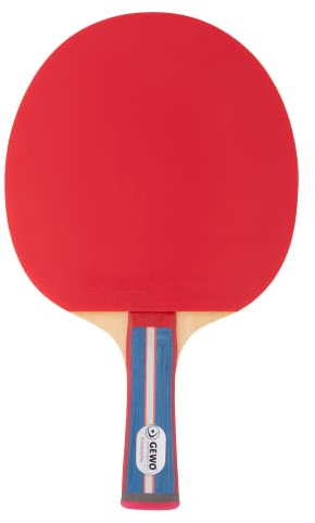 GEWO unisex – vuxna bordtennisproffs och hobbyspelare 1,8 mm ITTF lejon Belag bordtennisklubba, blå/röd, one size