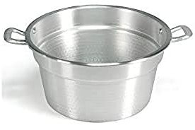 Home 3057438 Caldaia Alluminio Pesante Spazzolata Cm38 Pentole e Preparazione Cucina, 0.1 Litri, Argento, 38 cm