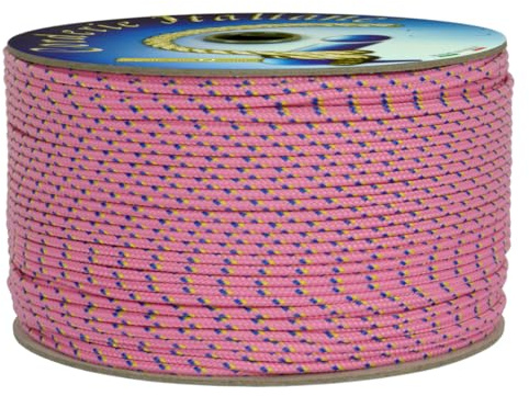 Corderie Italiane 006038405 Cordino Colorato Hobby, Fantasy Rosa Flu, Diametro 3 mm, 90 m