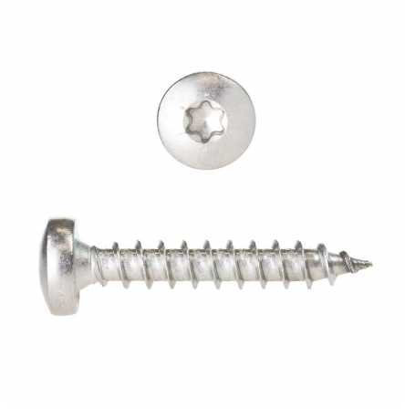 Reidl Torx Spanplattenschrauben mit Halbrundkopf 6 x 100 mm Edelstahl blank 1 Stück