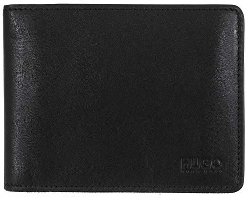 Hugo Boss Hugo Boss Arezzo 50128297 Herren-Geldbörse aus schwarzem, dreifach faltbarem Leder