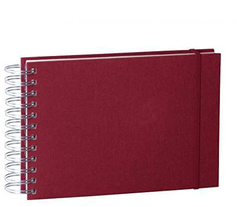 Semikolon 353014 Spiral Album Mini Mucho - 25x16 cm - Fotoalbum, 90 Seiten cremeweiß, Fotobuch, burgundy dunkel-rot