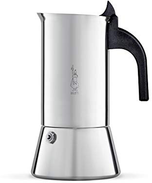 Bialetti 6357 Caffettiera, Acciaio Inossidabile, Grigio, 10 Tazze - pack fasciante