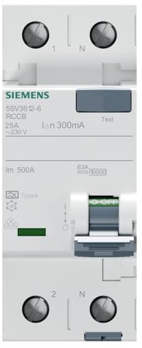 5SV36126 Interruptor Diferencial 2P Clase A R 300mA 25A 230V