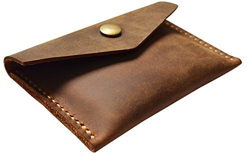 UK_Stone Unisex Handmade Originell Bueffel Echt Feder Kartenschutzhuelle Muenzboerse Portemonnaie