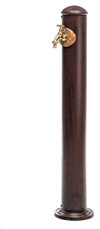 aubaho Garten Brunnen Antik-Stil Standbrunnen Braun Aluminium 92cm