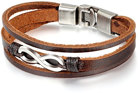 Flongo Herren-Armband aus Edelstahl, Gebetskreuz der englischen Bibel, 21,6 cm