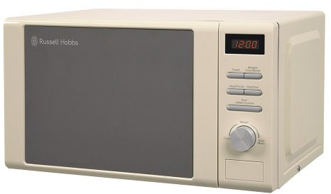Russell Hobbs RHM2064C 20L 800W Cream Digital Heritage Microwave with 5 Power Levels, Automatic Defrost, 8 Auto Cook Menus, Clock & Timer, Easy Clean