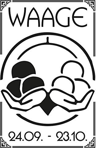 Wandtattoo Sternzeichen Waage 004 XL - 75cm x 116cm - Duvar Tattoo - 23 mögliche Farben